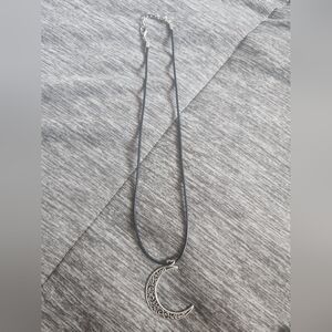 Crescent moon necklace & earrings set